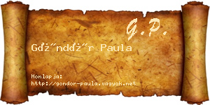 Göndör Paula névjegykártya